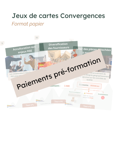 Paiement anticipé : jeu Convergences